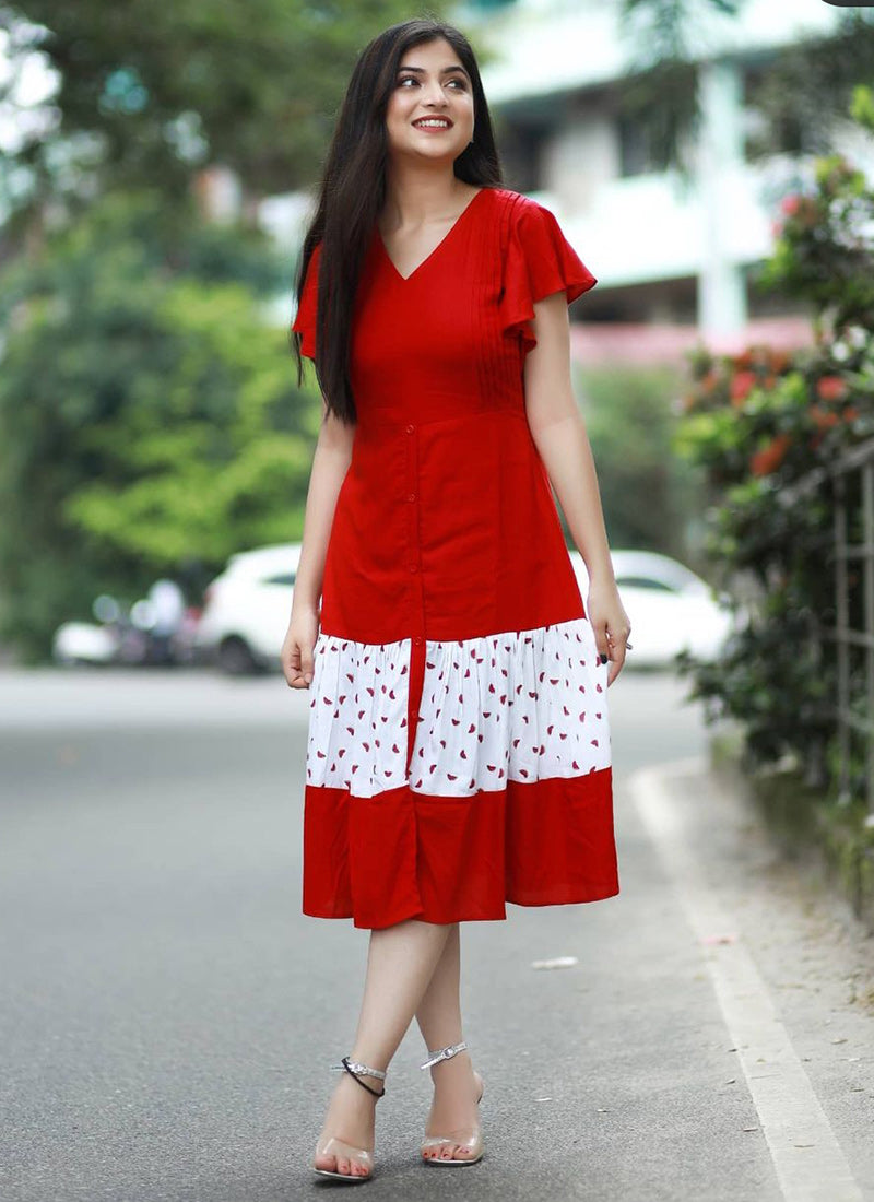 Red Indo Western Dress | Trending dresses, Indo western dress, Red dress